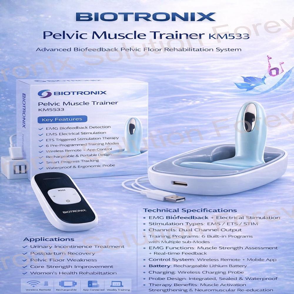 Pelvic Muscle Training Device KM-533-4 with Biofeedback Technology