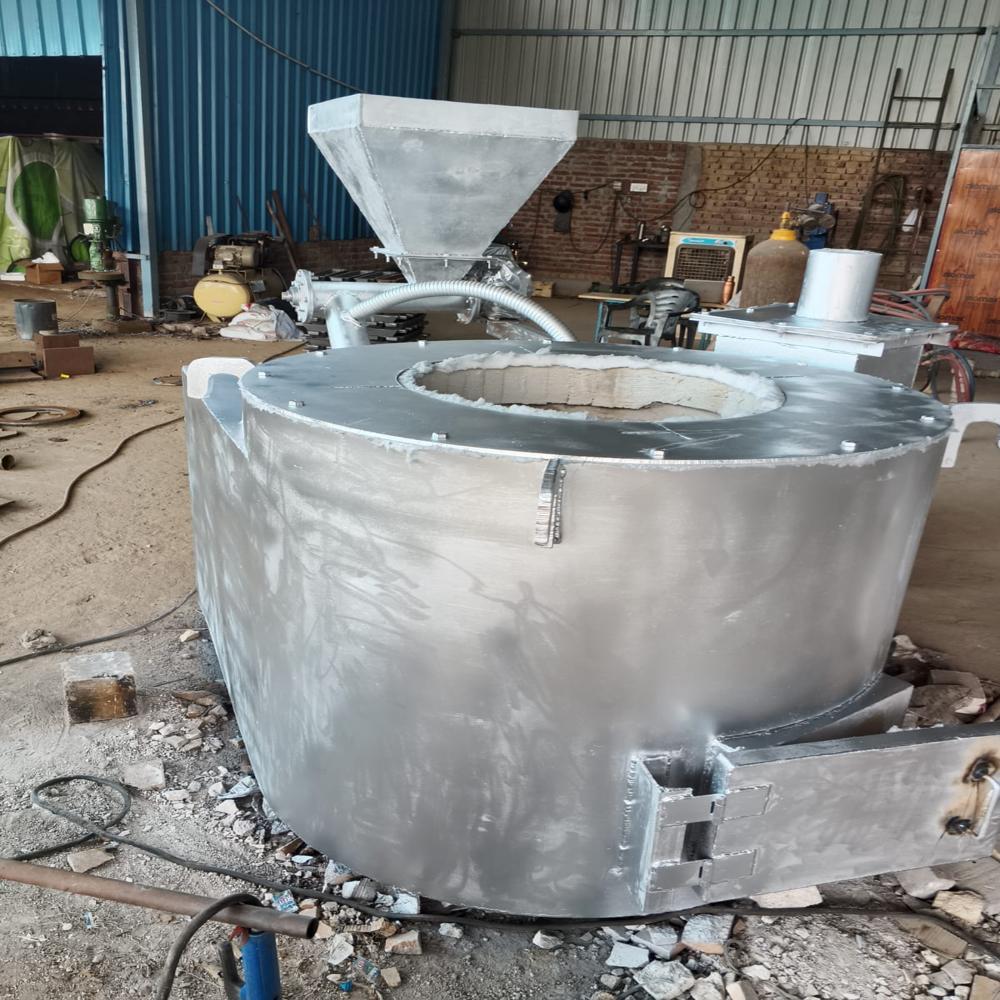Aluminium melting wood palet furnace