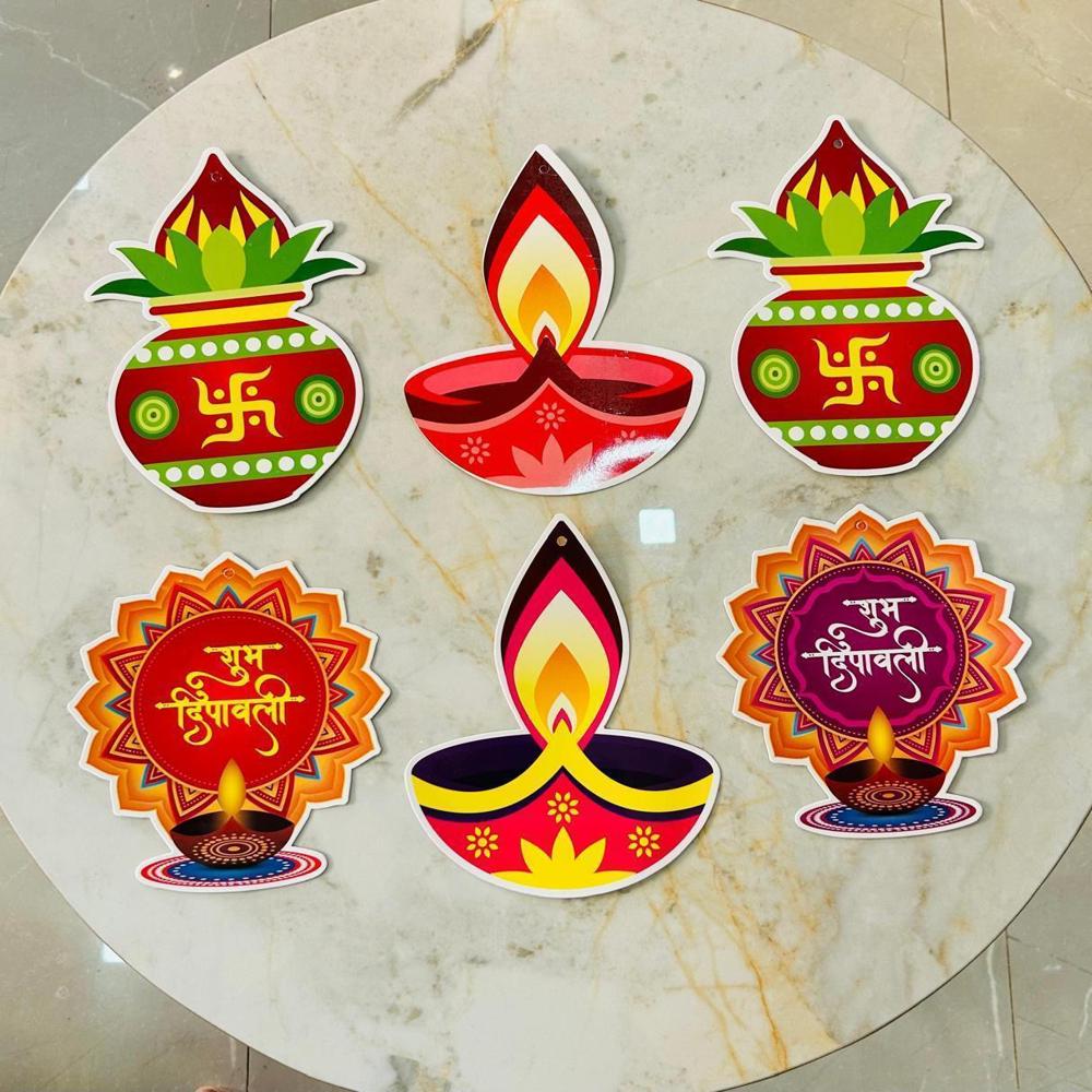 Paper Diya Hanging for Diwali