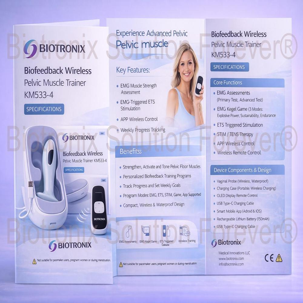 EMG Biofeedback Kegel Trainer KM-533-4 for Recovery and Strength