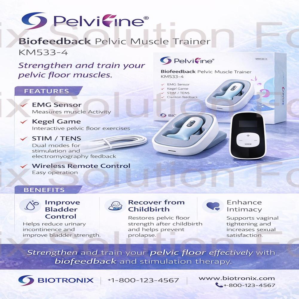 Wireless Pelvic Floor Therapy Device KM-533-4 with Smart Monitoring