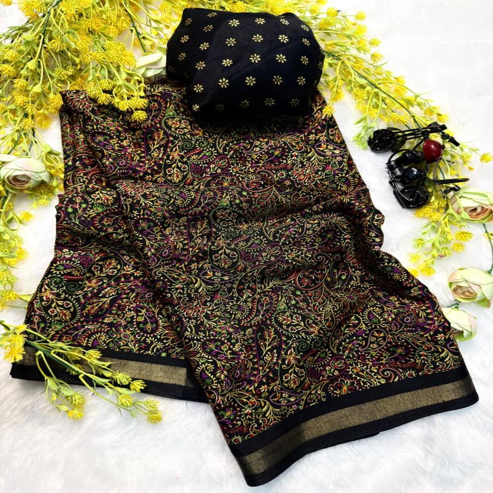 Kashmiri cottin silk saree