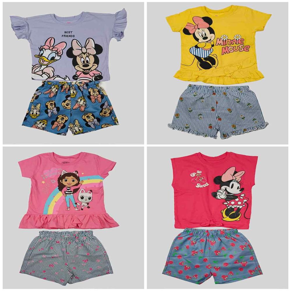 K22185 | Character Pri150nted Kids Short Sets Assorted