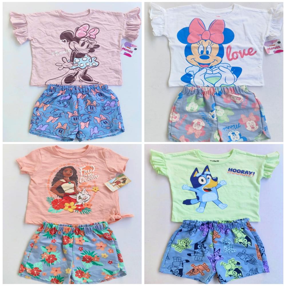 K22185 | Character Pri150nted Kids Short Sets Assorted