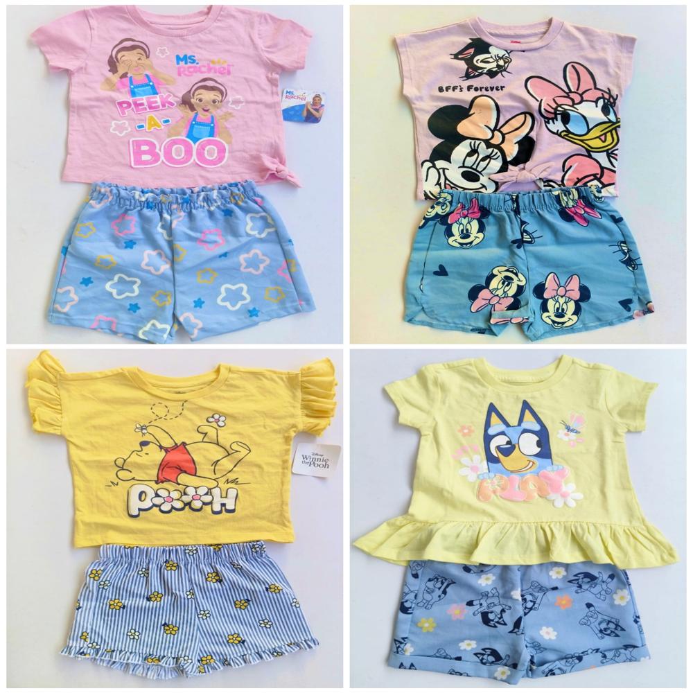 K22185 | Character Pri150nted Kids Short Sets Assorted