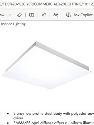 Led Panel Light - Color: White
