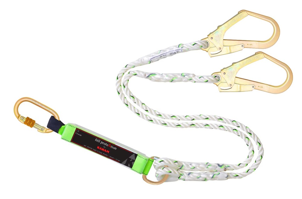 Twisted Rope Energy Absorbing Forked Lanyard
