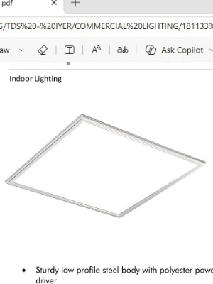 Panel Light - Color: White