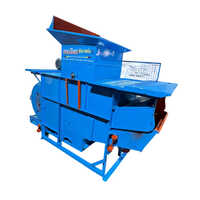 Waste Plastic Wrapper Remover Machine - Color: Industrial Blue & Silver