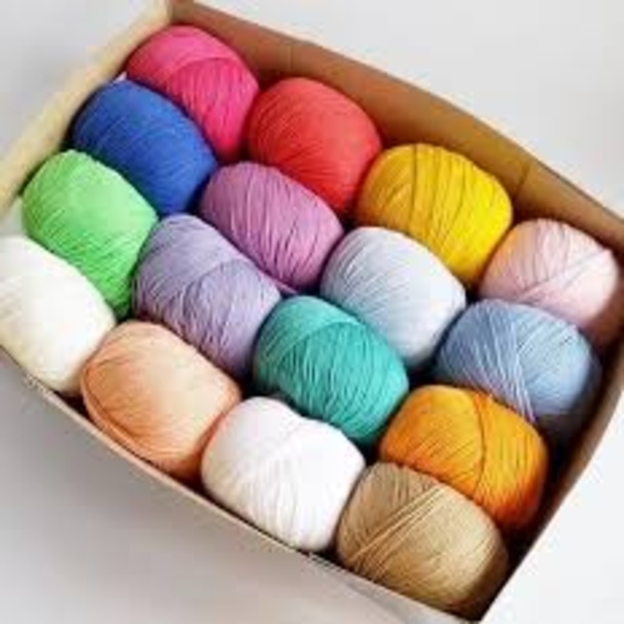Colored Cotton Yarn - Color: Blue