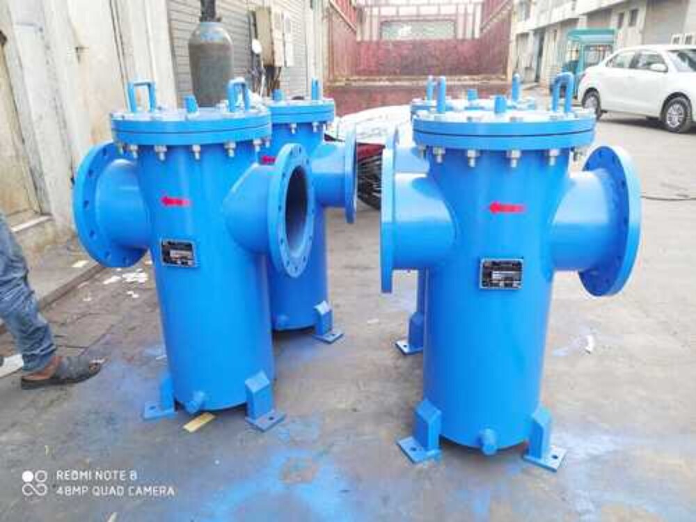 Industrial Basket Strainer - Color: Blue