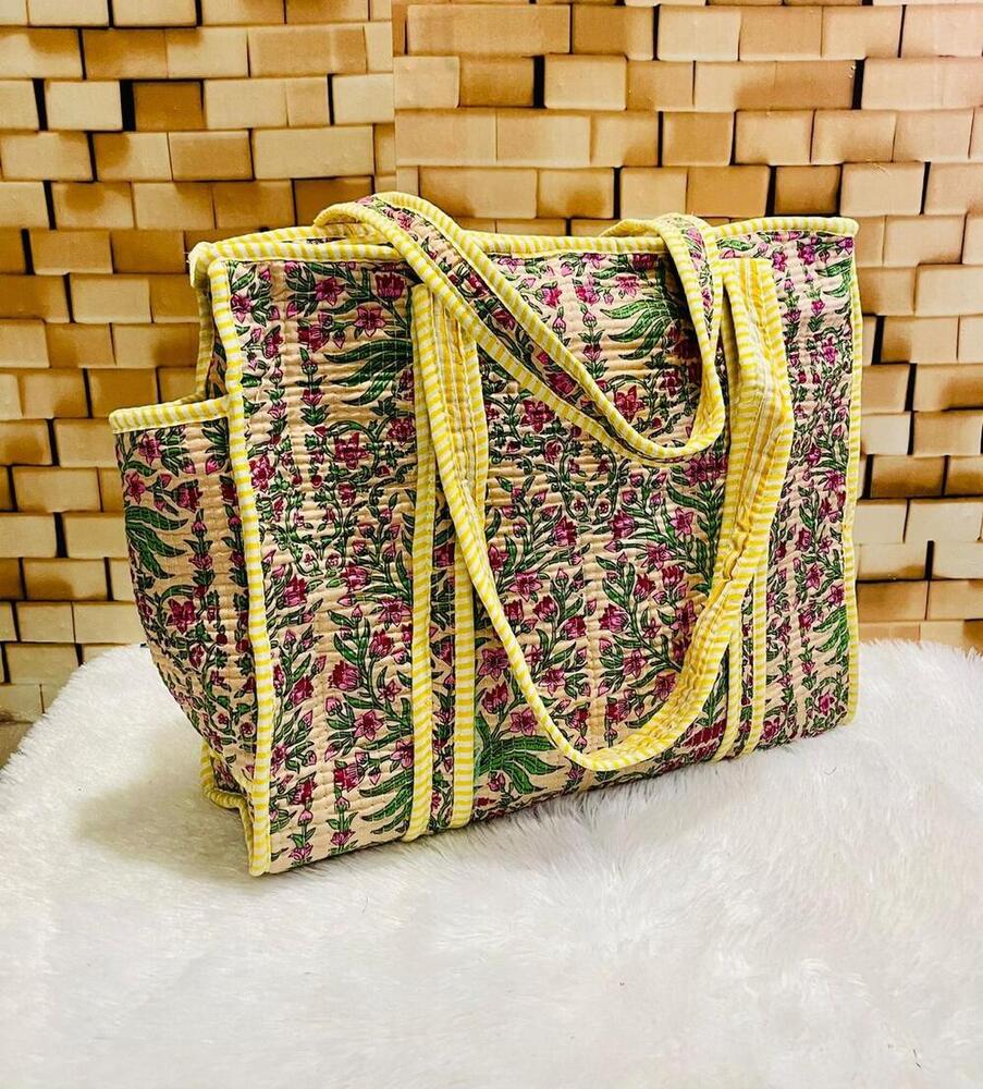Soft Quilted Cotton Tote Bag