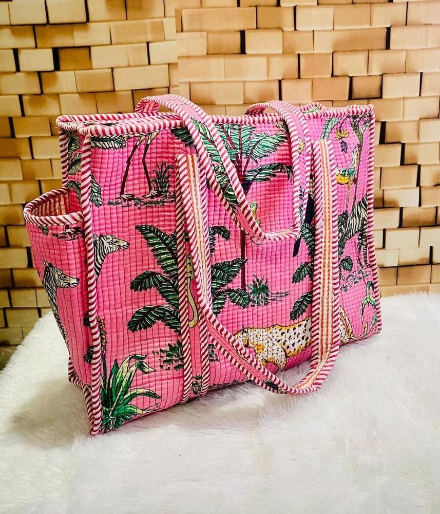 Pink Lightweight Cotton Tote Bag