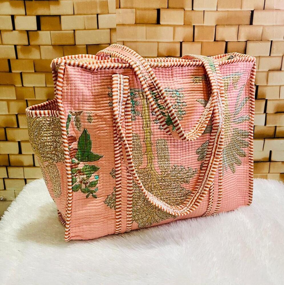 Cotton Quilted Tote Bag