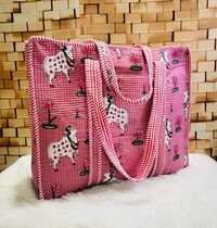 Stylish Printed Quilted Carry Bag