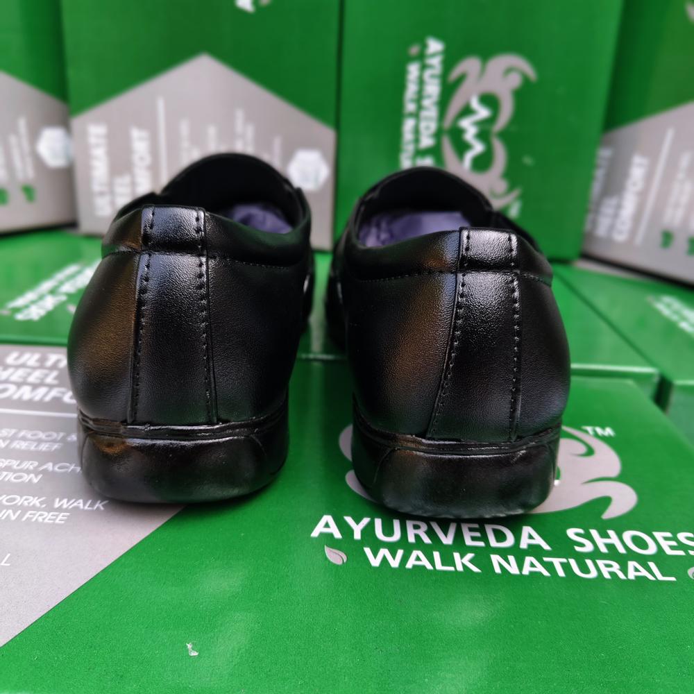 Ayurveda Shoes Men's Premium Synthetic Leather Formal Slip-On Shoes