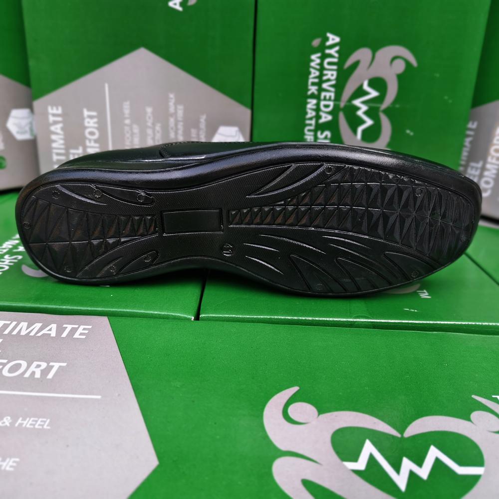 Ayurveda Shoes Men's Premium Synthetic Leather Formal Slip-On Shoes