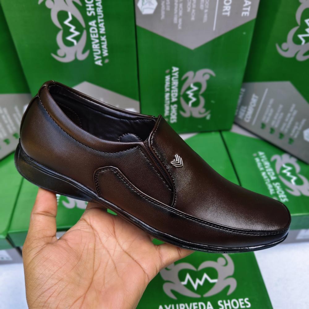 Ayurveda Shoes Lightweight Comfort-Fit Synthetic Formal Slip-On Shoes