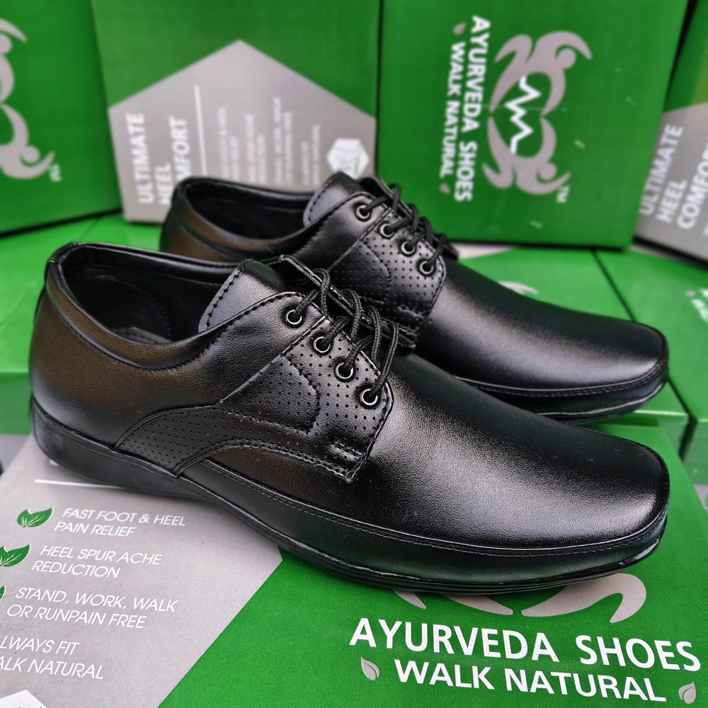 Ayurveda Shoes Durable Synthetic Leather Derby Shoes For Office