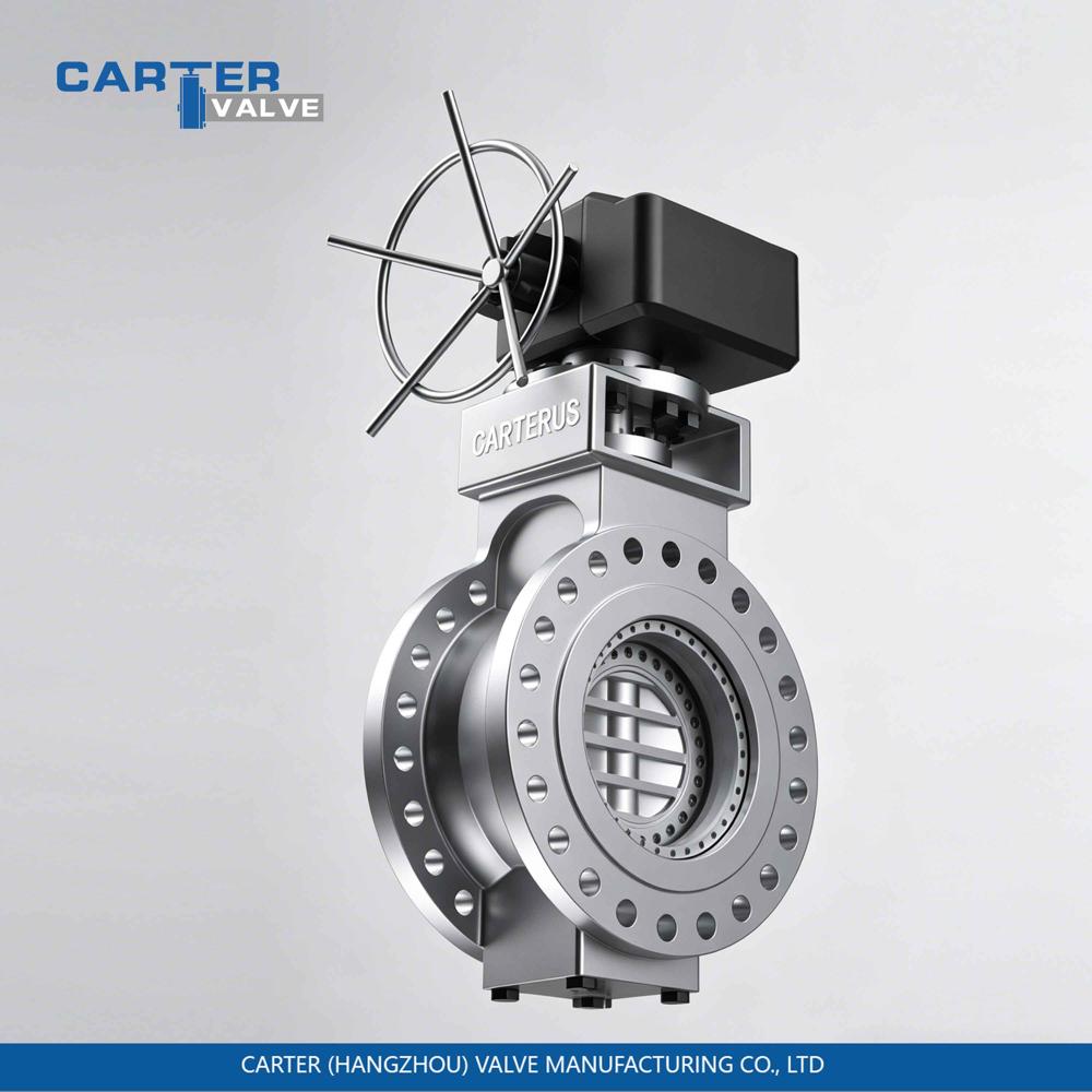 Six Eccentric Butterfly Valve / Multi Offset Butterfly Valve, Cast Steel, Flanged, Electric Actuated, Six Offset Structure, High Temperature Gas/Steam, API 609 Standard