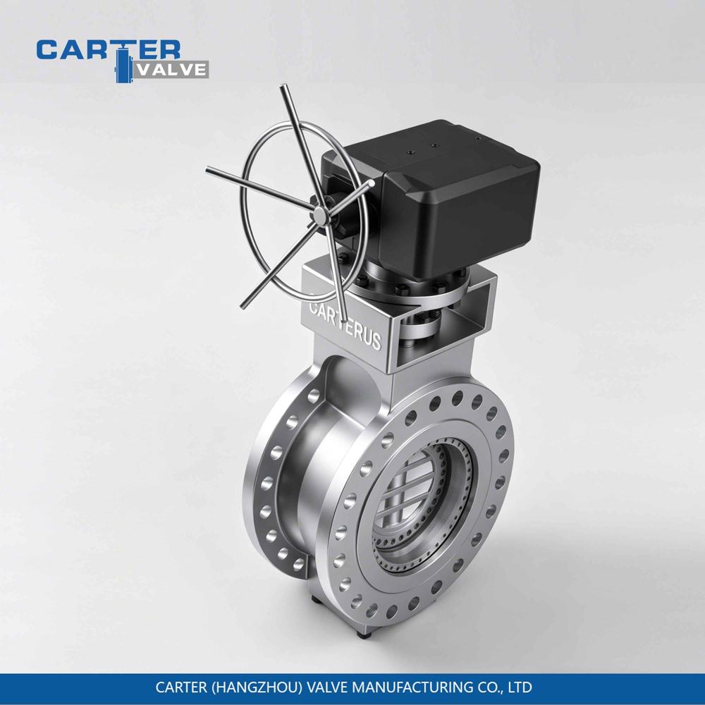 Six Eccentric Butterfly Valve / Multi Offset Butterfly Valve, Cast Steel, Flanged, Electric Actuated, Six Offset Structure, High Temperature Gas/Steam, API 609 Standard