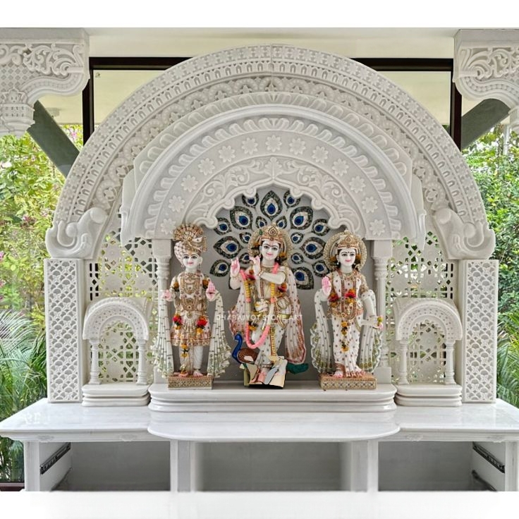 White marble home temple