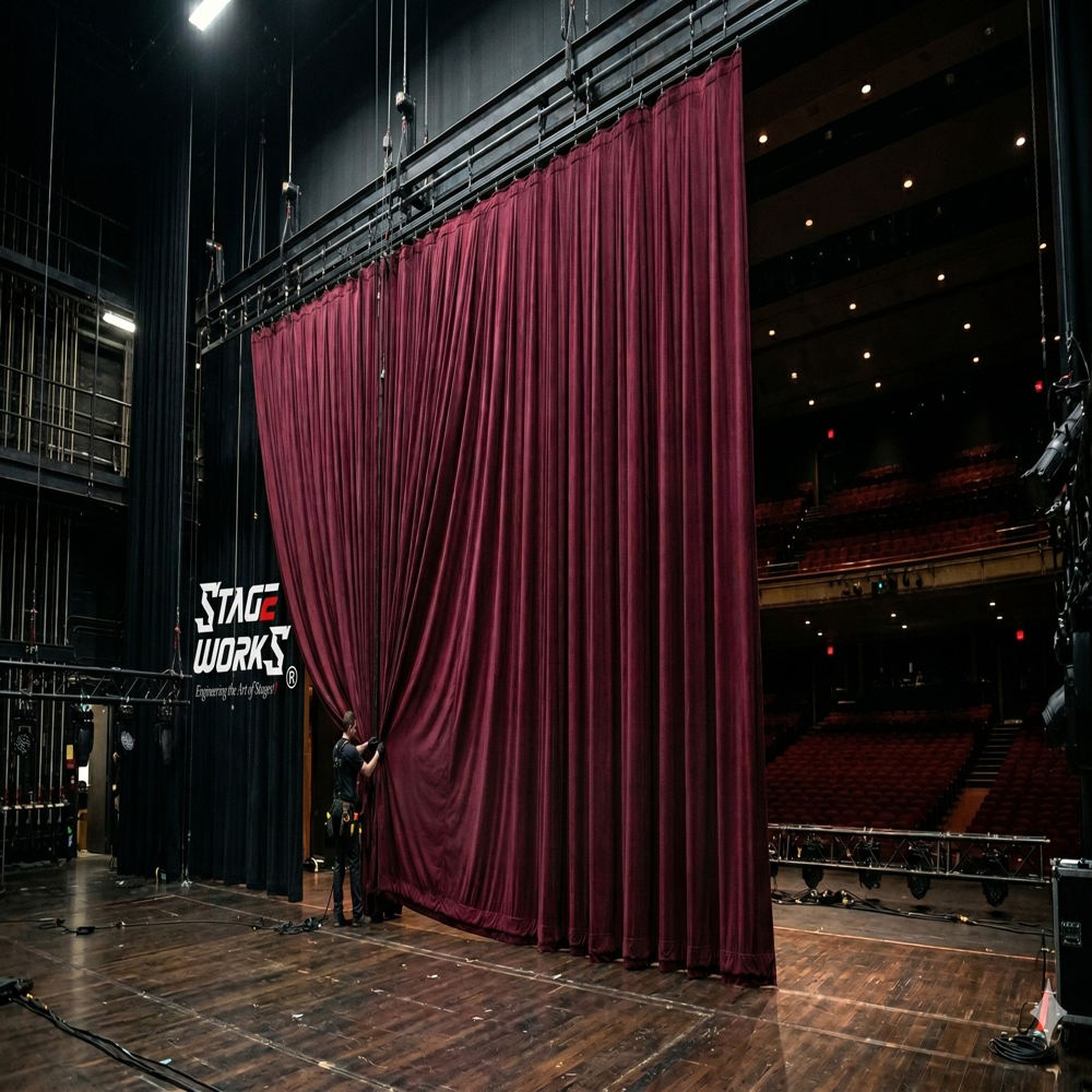 Auditorium Heavy Duty Rear Curtain for Auditorium