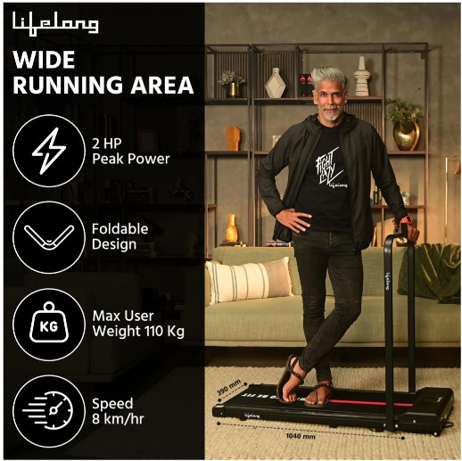 Lifelong LLTM162 Fit Pro 2 HP Peak DC Motorized  Treadmill