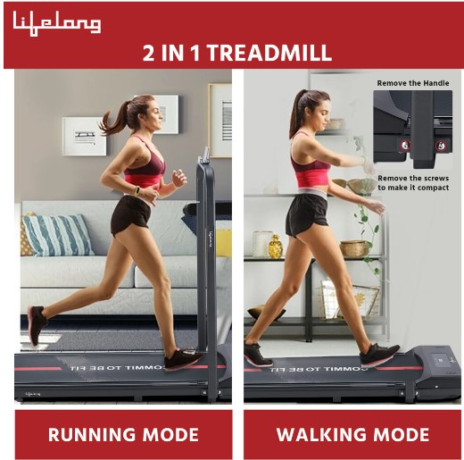 Lifelong LLTM162 Fit Pro 2 HP Peak DC Motorized  Treadmill