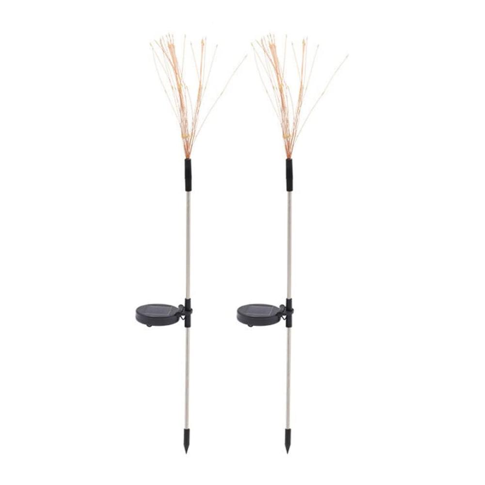 Solar Powered Multicolor Starburst Firework Garden Light Set (2 Pc / 150 LED)