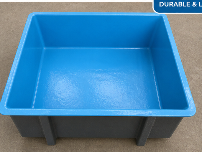 Frp Lining Services - Frp Material, 5-10mm Thickness, Variable Dimensions | Blue Smooth Finish For Chemical Tanks, Wastewater Treatment, Corrosive Environments