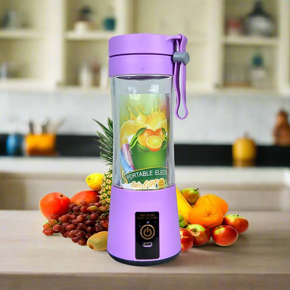 Portable Electric Usb Juicer Bottle Blender Grinder Mixer 4 Blades 380 Ml Mix - Material: Plastic/stainless Steel