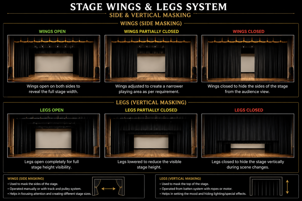 Auditorium Mask Line Wings & Legs System