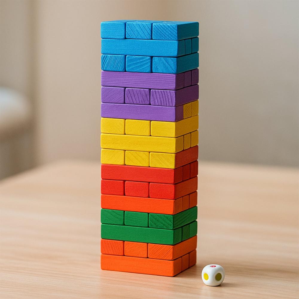 Wooden Stacking Tower Game - (54 Pc)