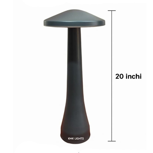 Mushroom Bollard Light - Die-Cast Aluminum, 800mm x 200mm, Black/Grey, LED 18W, IP65, Powder Coated, PC Diffuser