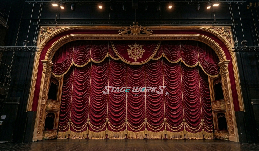 Auditorium Vertical Austrian curtain