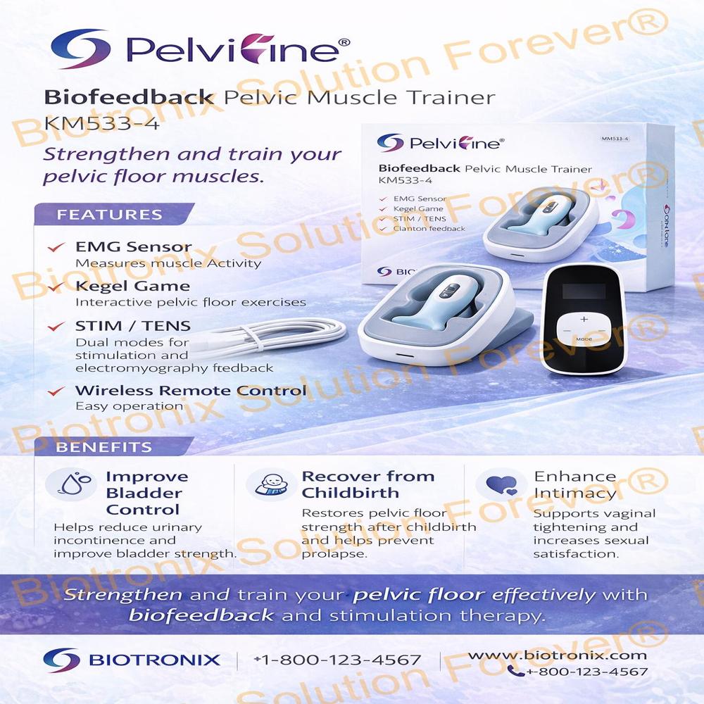 Wireless Pelvic Muscle Recovery Device with APP Guided Exercise Programs