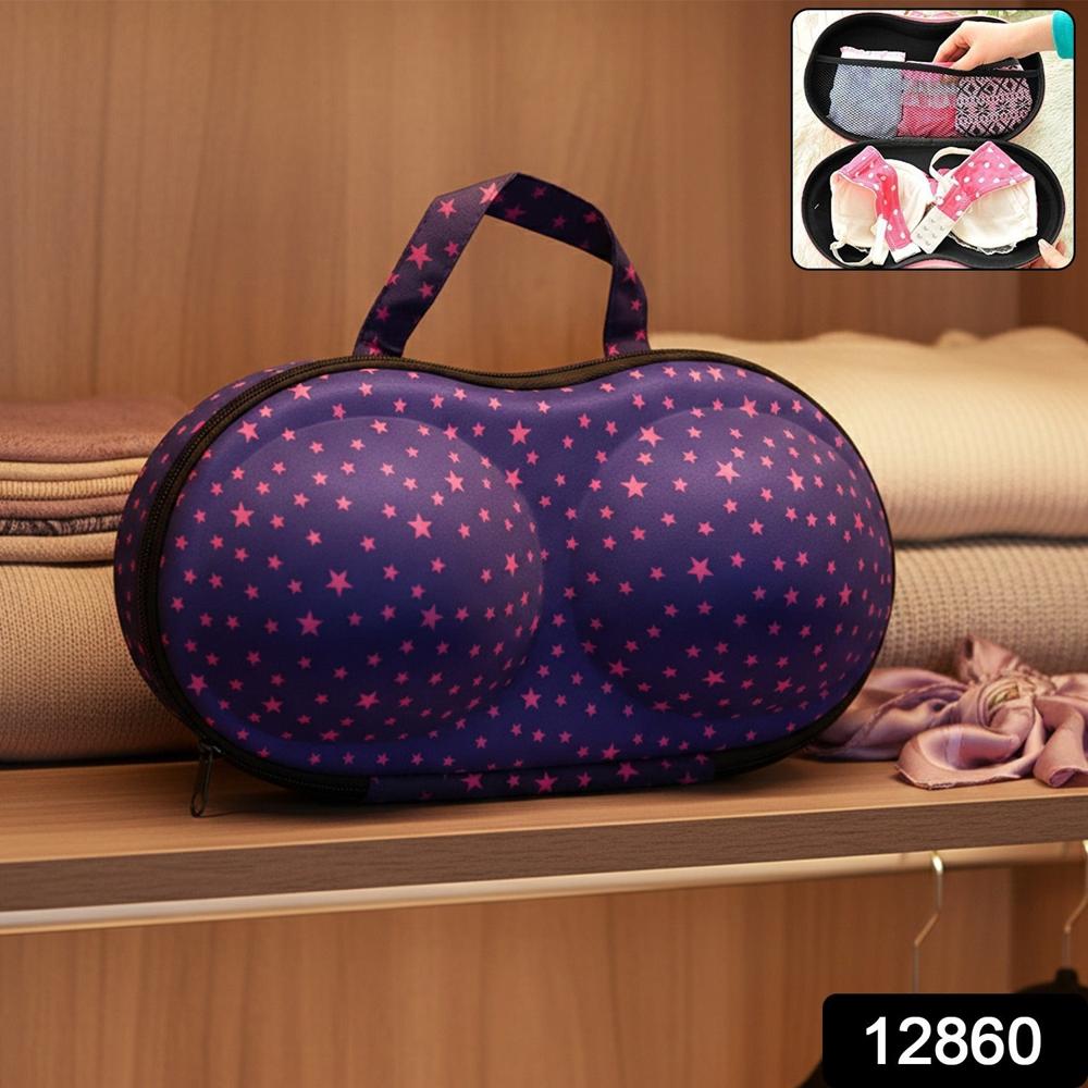Premium Hard-Shell Bra & Lingerie Storage Travel Case (1 Pc) - Color: Mix