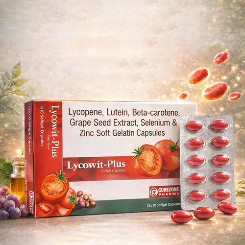 Lycopene Lutein Beta Cartene Grape Seed Extract Selenium ANd Zinc Soft Gelatin Capsuels