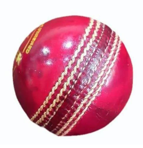 Red Leather Cricket Ball