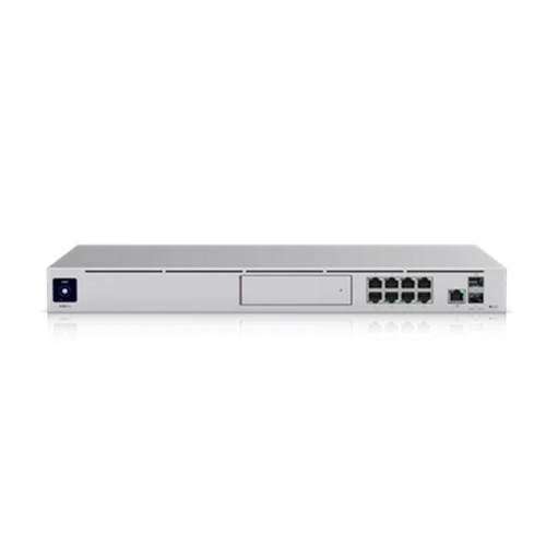 Ubiquiti Unifi Dream Machine Pro - Metal/plastic 442.4x285.6x43.7mm Gray, Quad-core 1.7 Ghz, 3.5 Gbps Throughput, 8-port Switch, Integrated Nvr, Surge Protection