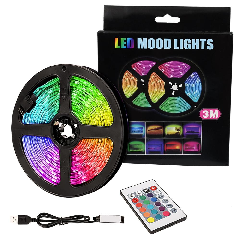 3m Rgb Led Strip Lights, Led Mood Lights (1 Set) - Color: Mix