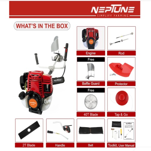 Neptune Side Pack Brush Cutter 36cc 4 Strock