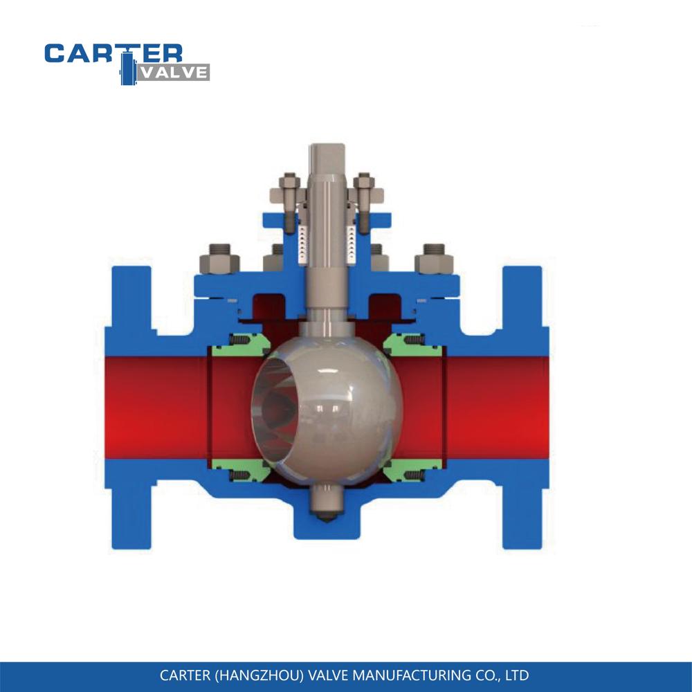 On-Off Ball Valve / Shut Off Ball Valve, Stainless Steel, Flanged, Pneumatic Actuated, Full Bore Structure, Oil/Gas/Chemical Media, API 6D Standard