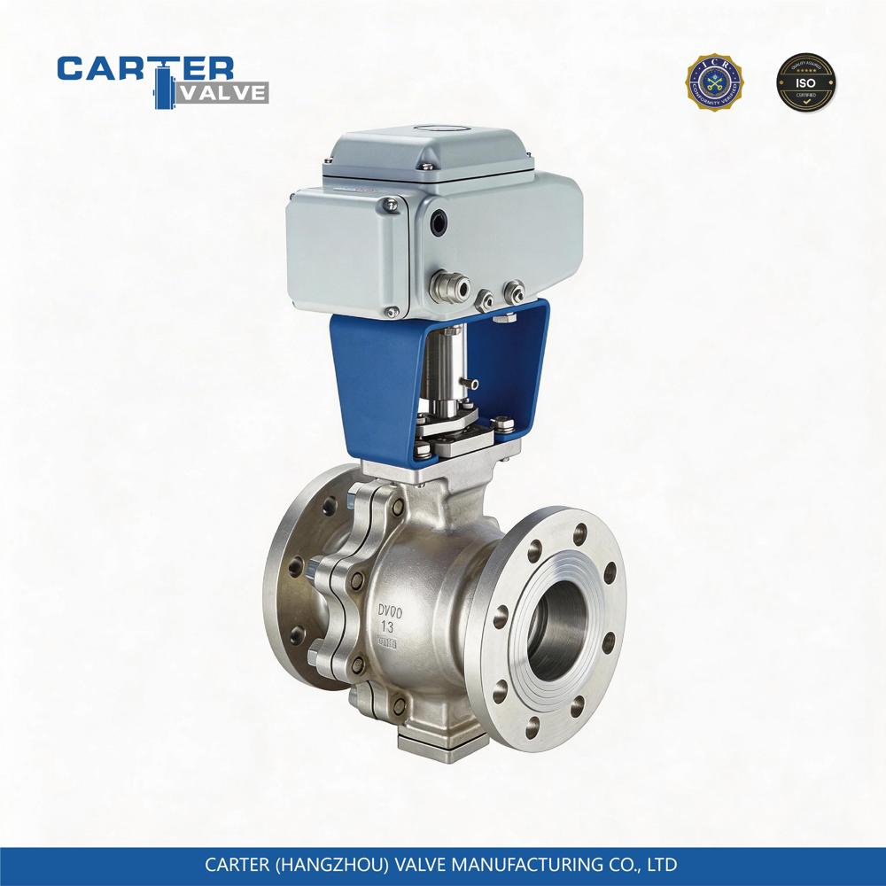 On-Off Ball Valve / Shut Off Ball Valve, Stainless Steel, Flanged, Pneumatic Actuated, Full Bore Structure, Oil/Gas/Chemical Media, API 6D Standard