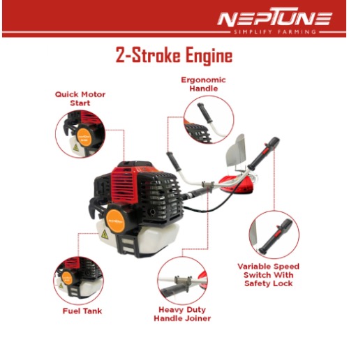 Neptune Side Pack Brush Cutter 52cc 2 Strock
