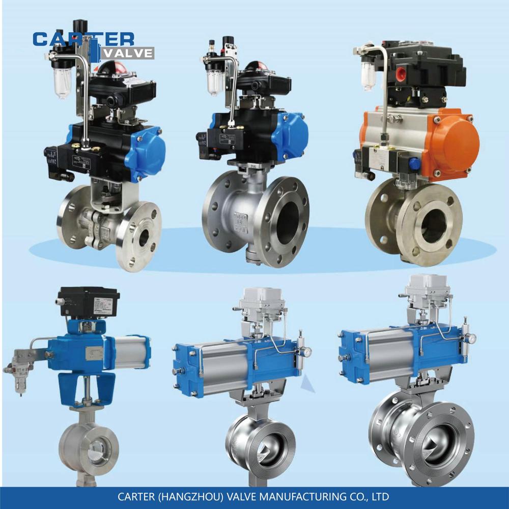 Electric Ball Valve / V Port Ball Valve, Stainless Steel, Flanged, Electric Actuated, V Notch Control Structure, Slurry/Chemical Media, API