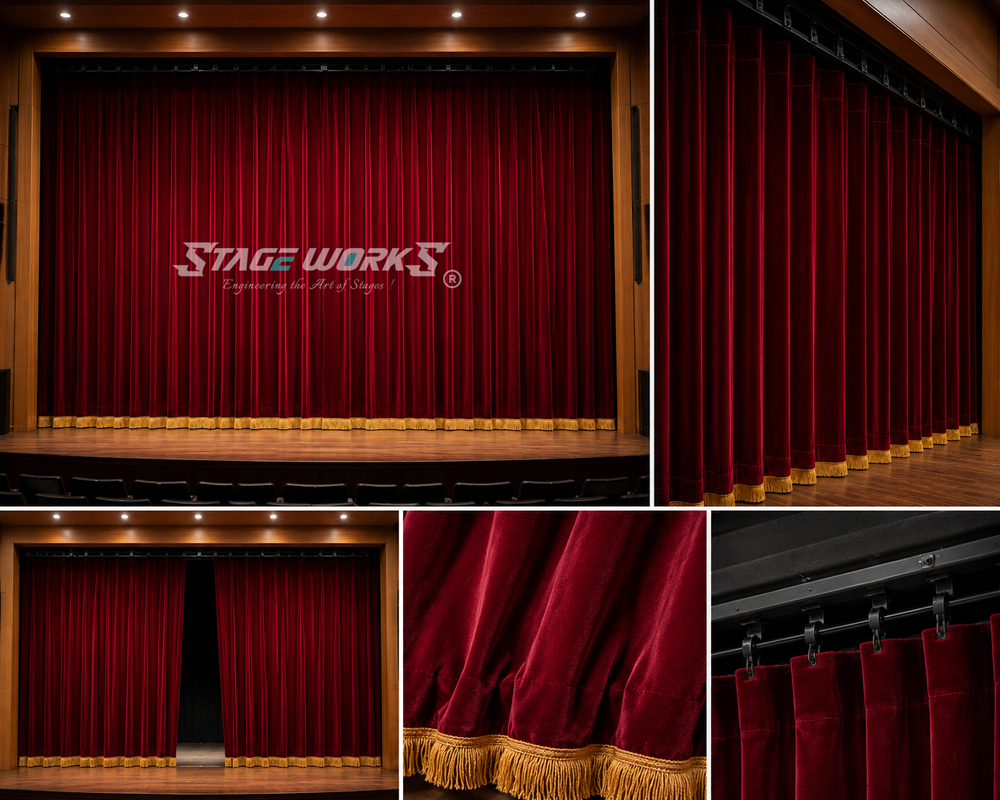 Auditorium Velvet Front Traveler Curtain