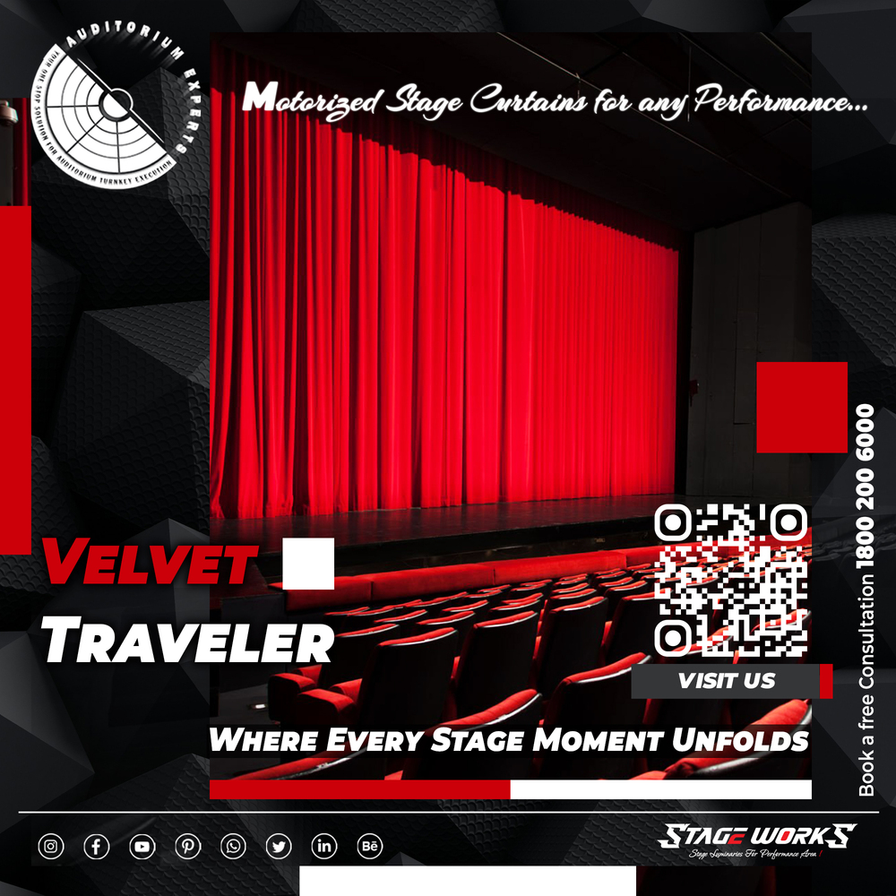 Auditorium Velvet Front Traveler Curtain