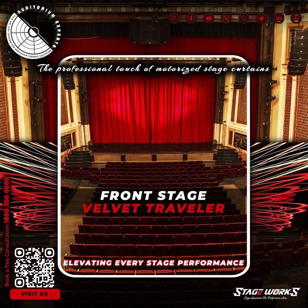 Auditorium Velvet Front Traveler Curtain